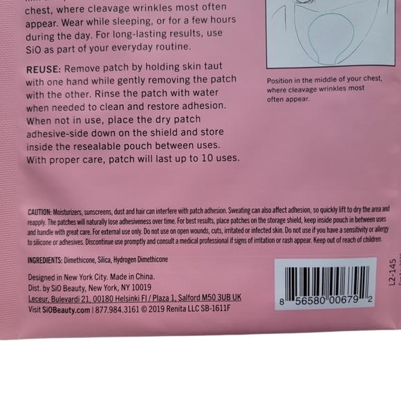 Sio Beauty Skincare Sio Chest Lift Reusable Medical Grade Silicone